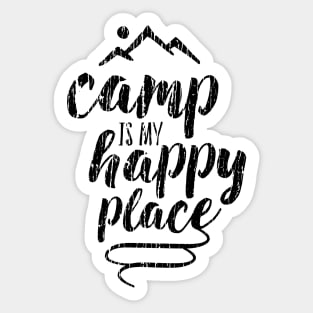 camp is my happy place Sticker